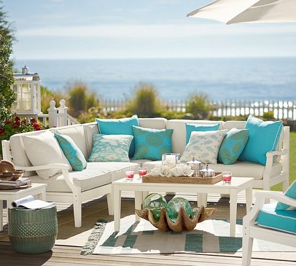 beautiful-outdoor-furniture-white-sectional-sofa-low-coffee-table-blue-accents