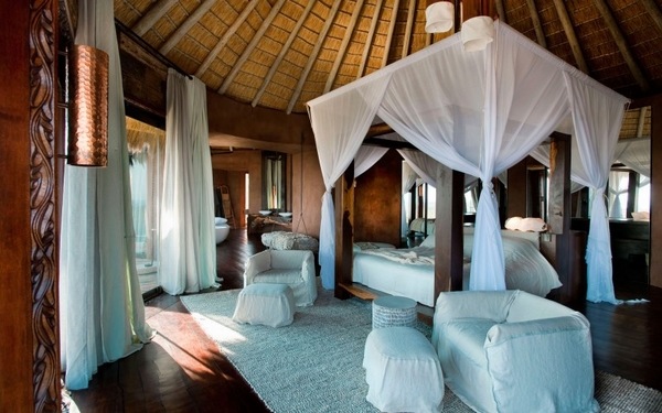 canopy bed bamboo roof exotic ambience