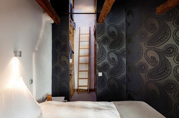 bedroom design wall decoration ideas fleece wallpaper Exclusive Loft on Strandvagen