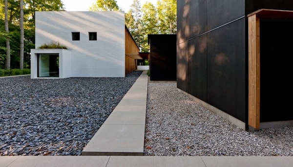 modern architecture minimalist landscape gravel
