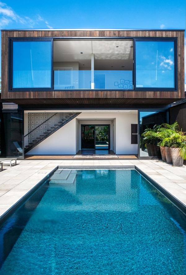 contemporary architecture modern house outdoor pool area Godden Cres