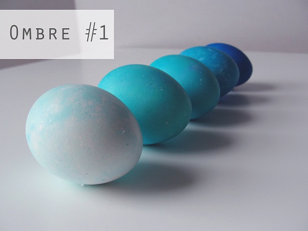 creative holiday craft ideas ombre easter eggs blue shades