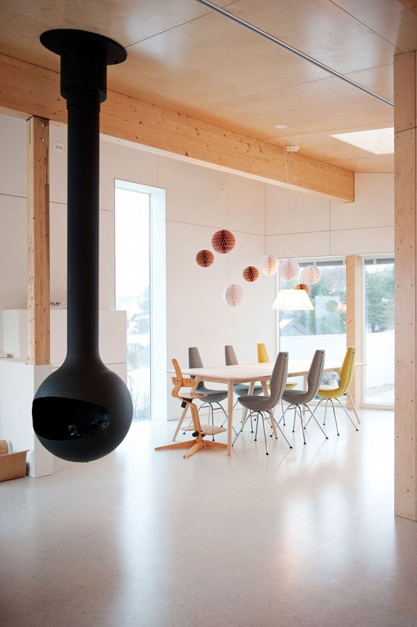dining room ideas minimalist design wood fireplace chairs