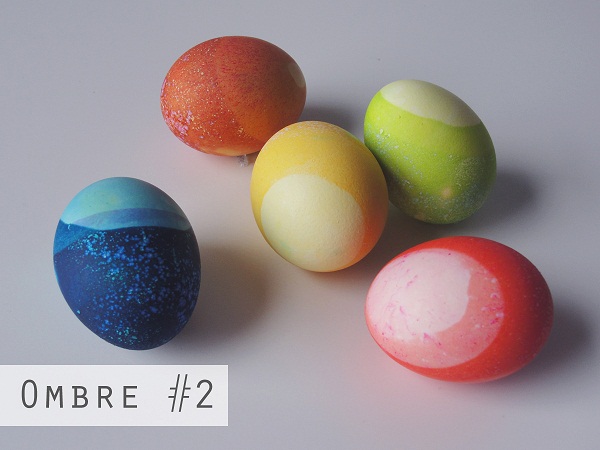 how to make ombre effect easter eggs various colors 