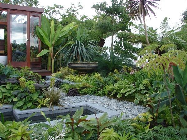 home exterior garden decor ideas tropical design small pond fountain
