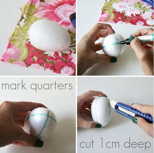 how to make fabric wrapped eggs tutorial DIY easter gifts ideas