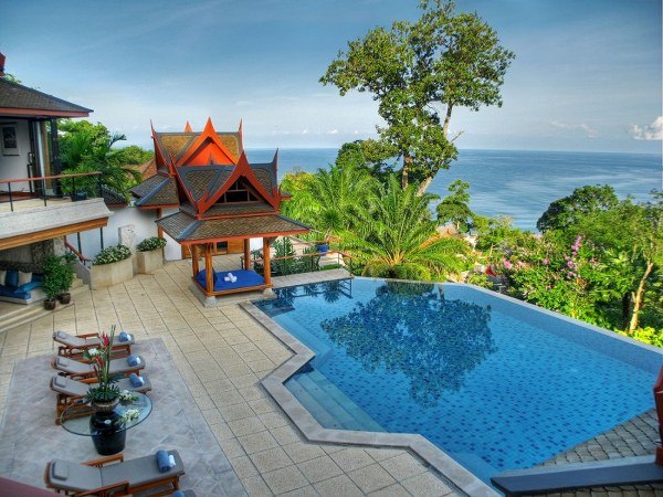 magnificent garden design outdoor pool Villa Rak Tawan