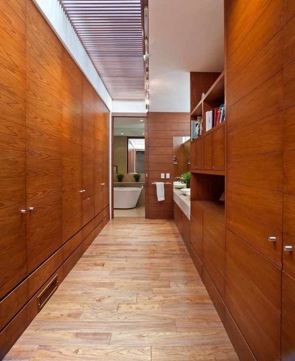 modern bathroom design ideas storage space wooden cabinets
