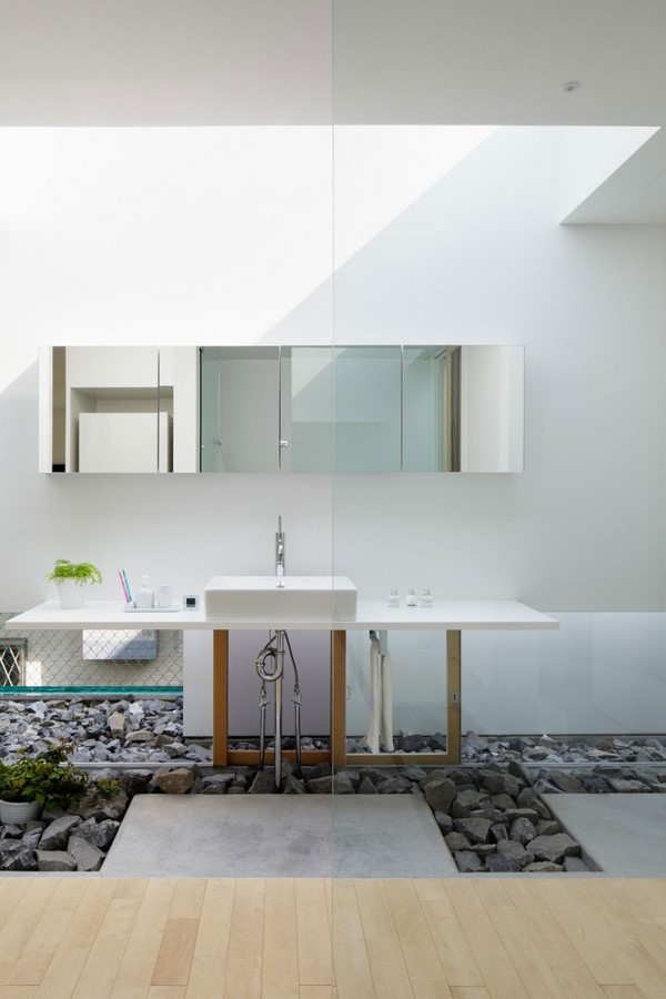 bathroom design ideas wellness ambience stones decoration skylights