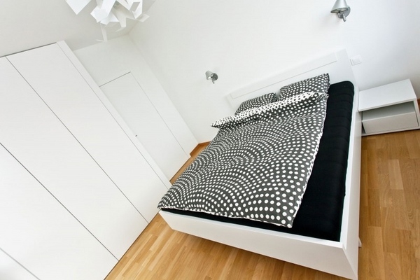 modern black white bedding set wardrobe