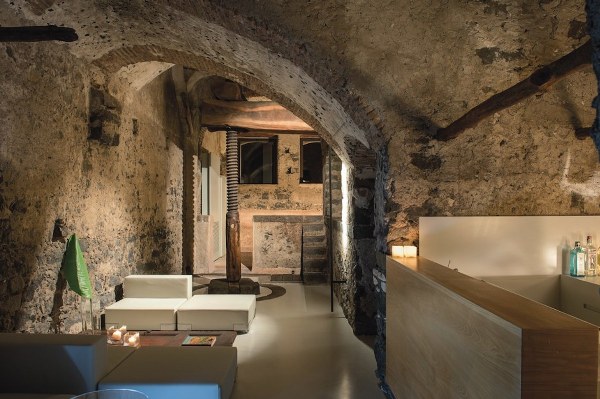 modern country boutique hotel by Antonio Iraci the wine cellar lounge