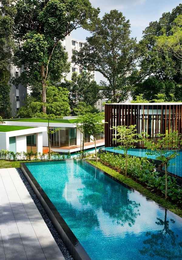 modern house architecture outdoor pool design ideas