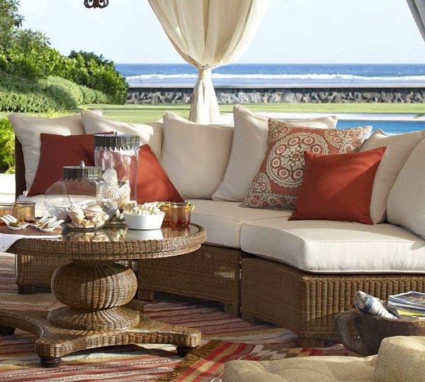 patio-furniture-design-ideas-wicker-sofa-and-table-white-upholstery