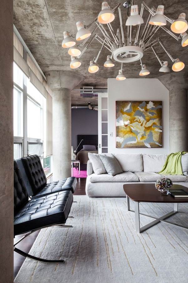 small apartment pendant white color leather furniture