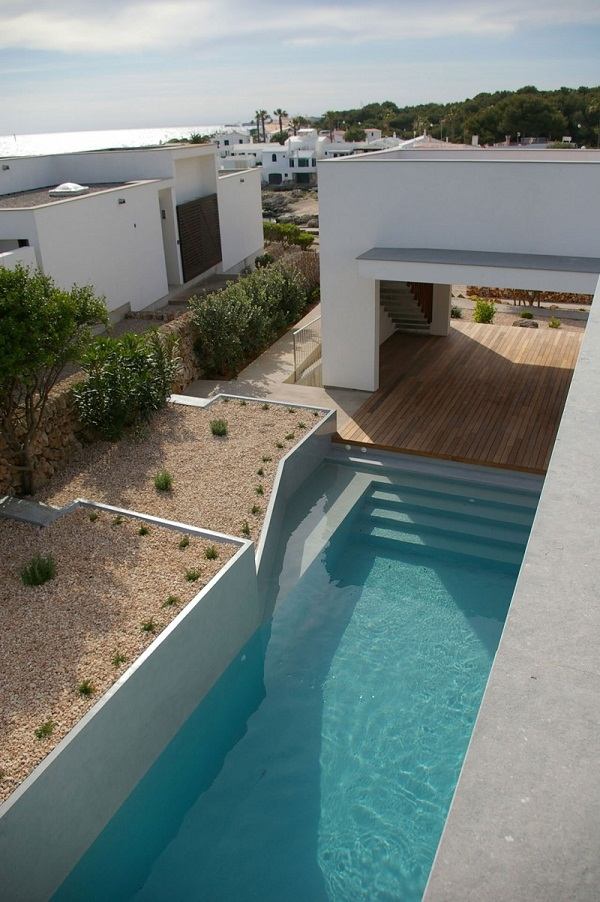 rooftop pool rock garden design Ses Alzines