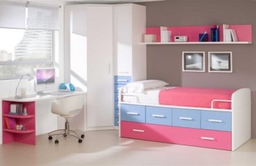 Color-combination-for-girls-bedroom-blue-pink