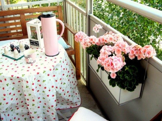 Cozy balcony design tablecloth