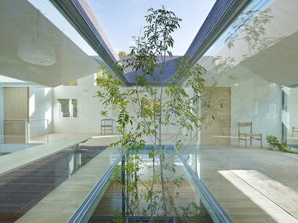 Creative architecture ideas Atlas house by Tomohiro Hata trees from the first level