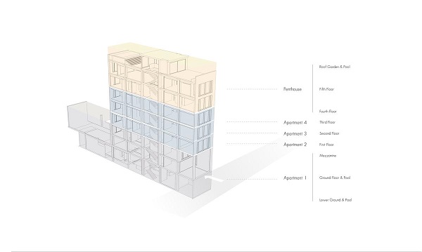 D219 apartment building architectural plan
