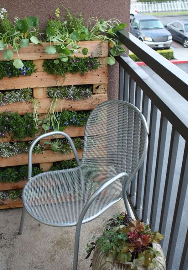 DIY balcony flower pot used 