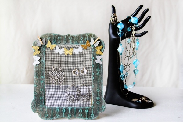 DIY easy craft ideas jewelery stand hand photo frame