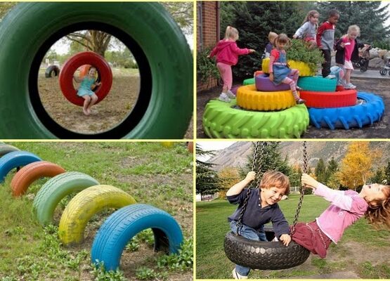 DIY-garden-decoration-ideas-old-car-tires-creative-upcycling-ideas