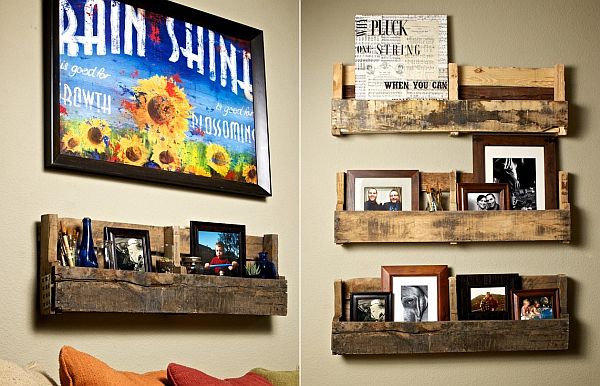 DIY homemade shelves wooden pallets furniture ideas