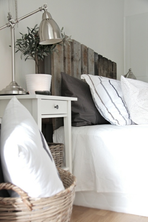 Headboard bed rustic bedroom furniture ideas used pallets