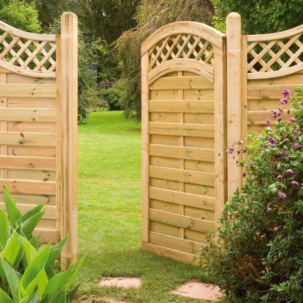 Instructions DIY building high solid arch garden fence