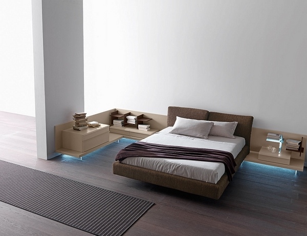 Italian furniture design Reflex bed reclining headboard feature