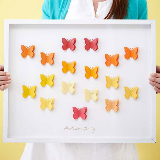 Kids crafts ideas homemade Mother's day gifts butterflies