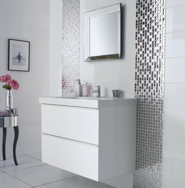 Metal bathroom tiles