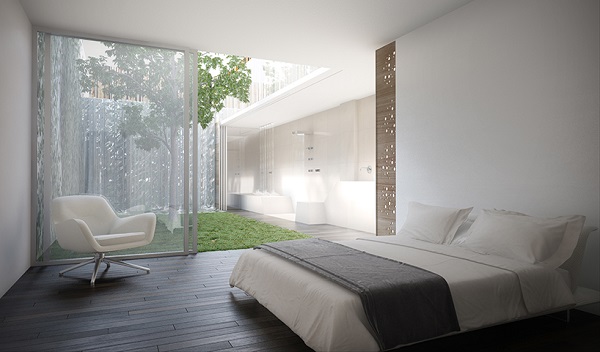 Modern apartment interiors by intercon elegant minimalist bedroom design