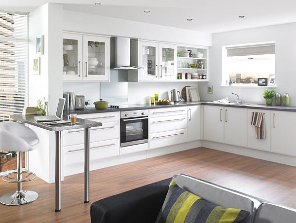 Modern white kitchen design idea