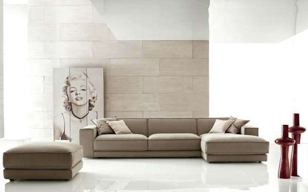  in the living room beige sandstone tiles