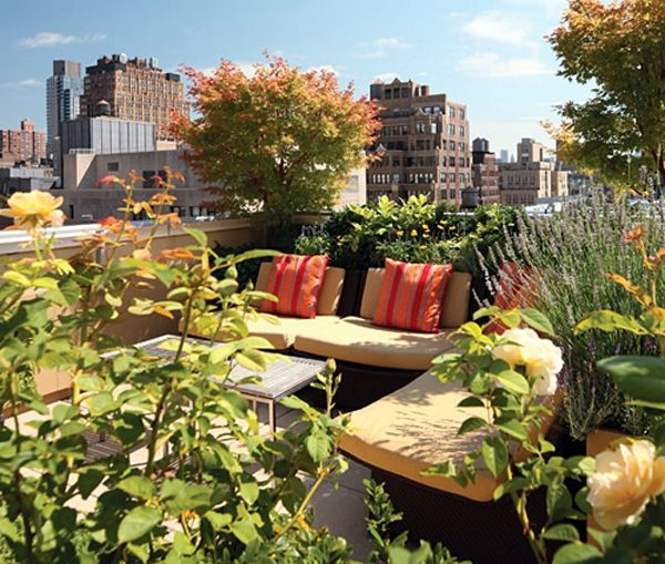 Roof garden small urban design lounge furniture 