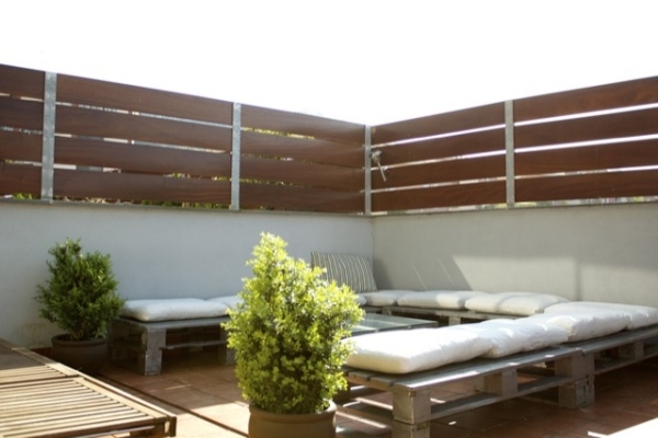 Rooftop terrace ideas bench