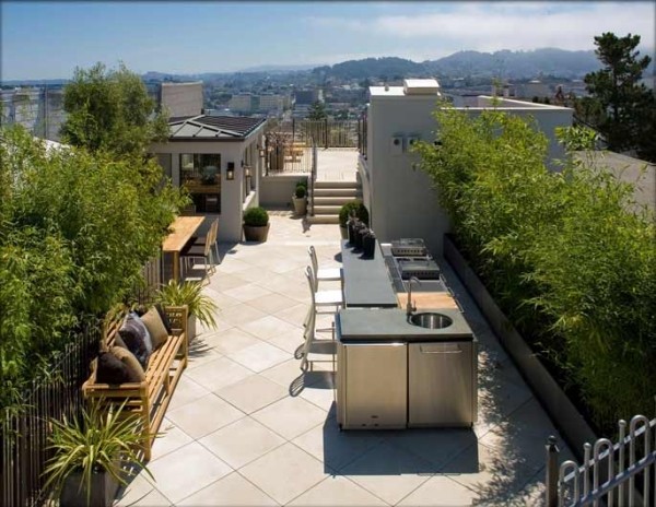 Small Garden on the roof urban landscape design