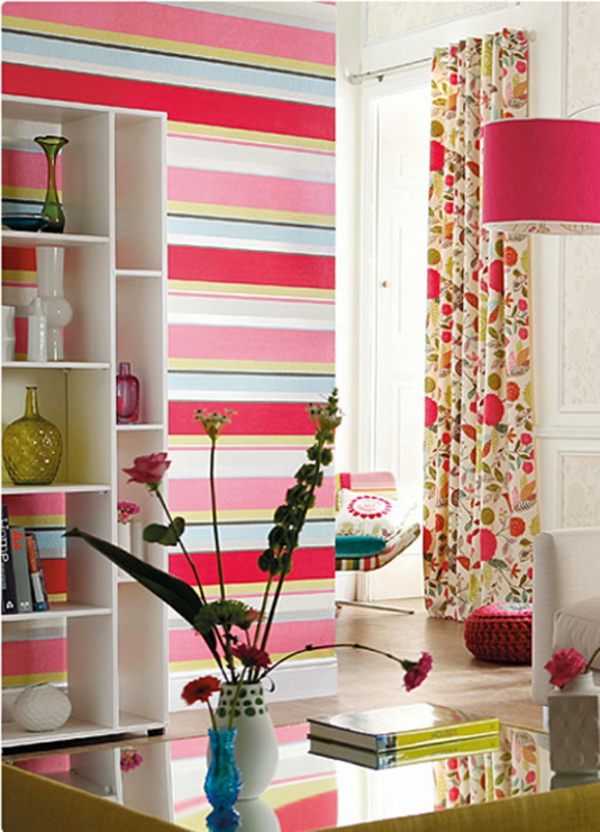 bedroom wall painting ideas stripes