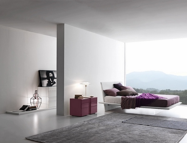 Stylish bed design luxury italian bedroom furniture