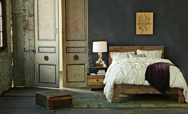 Vintage bedroom design ideas wooden pallet bed frame