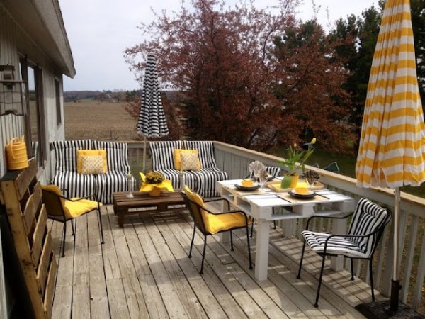 balcony furniture ideas wooden pallets design coffee table