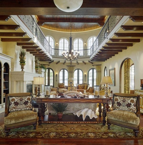 ceiling double height ceiling luxury home beams