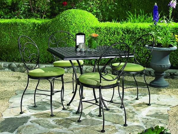 wrought iron patio furniture outdoor dining set square table 