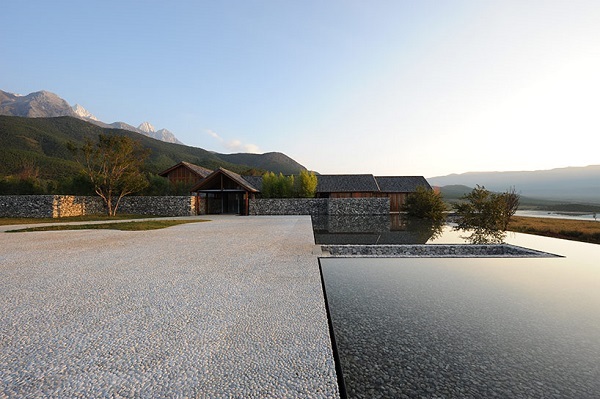 contemporary water house by li xiaodong atelier frontyard infinity pool