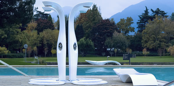 dyno outdoor shower modern artistic shape
