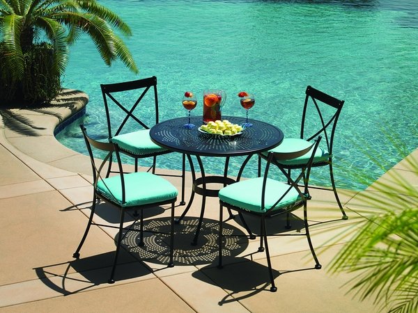 home exterior design swimming pool furniture ideas metal set