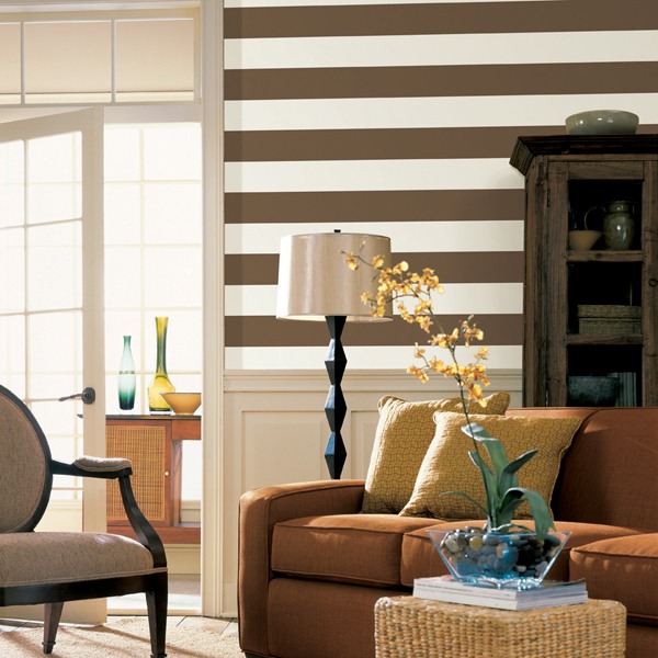 wall stripes beige home interior