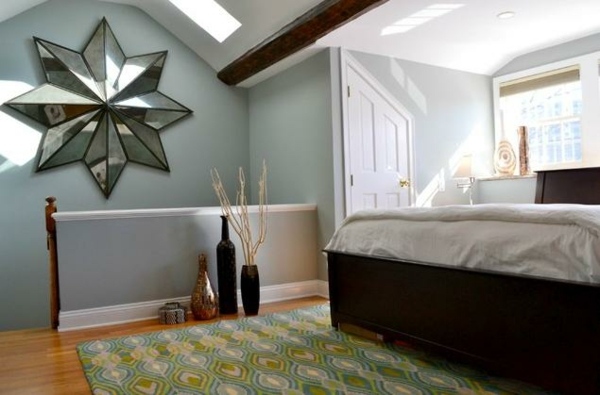 ideas sloping ceiling bedroom design pastel color