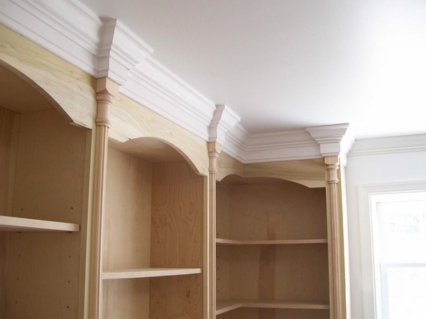 bookcase with crown moulding
